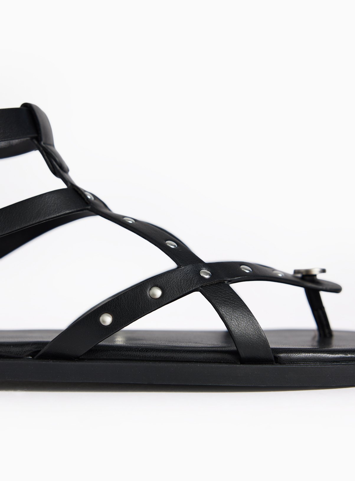 Black Studded Gladiator Sandals 3 - Image 4 thumbnail