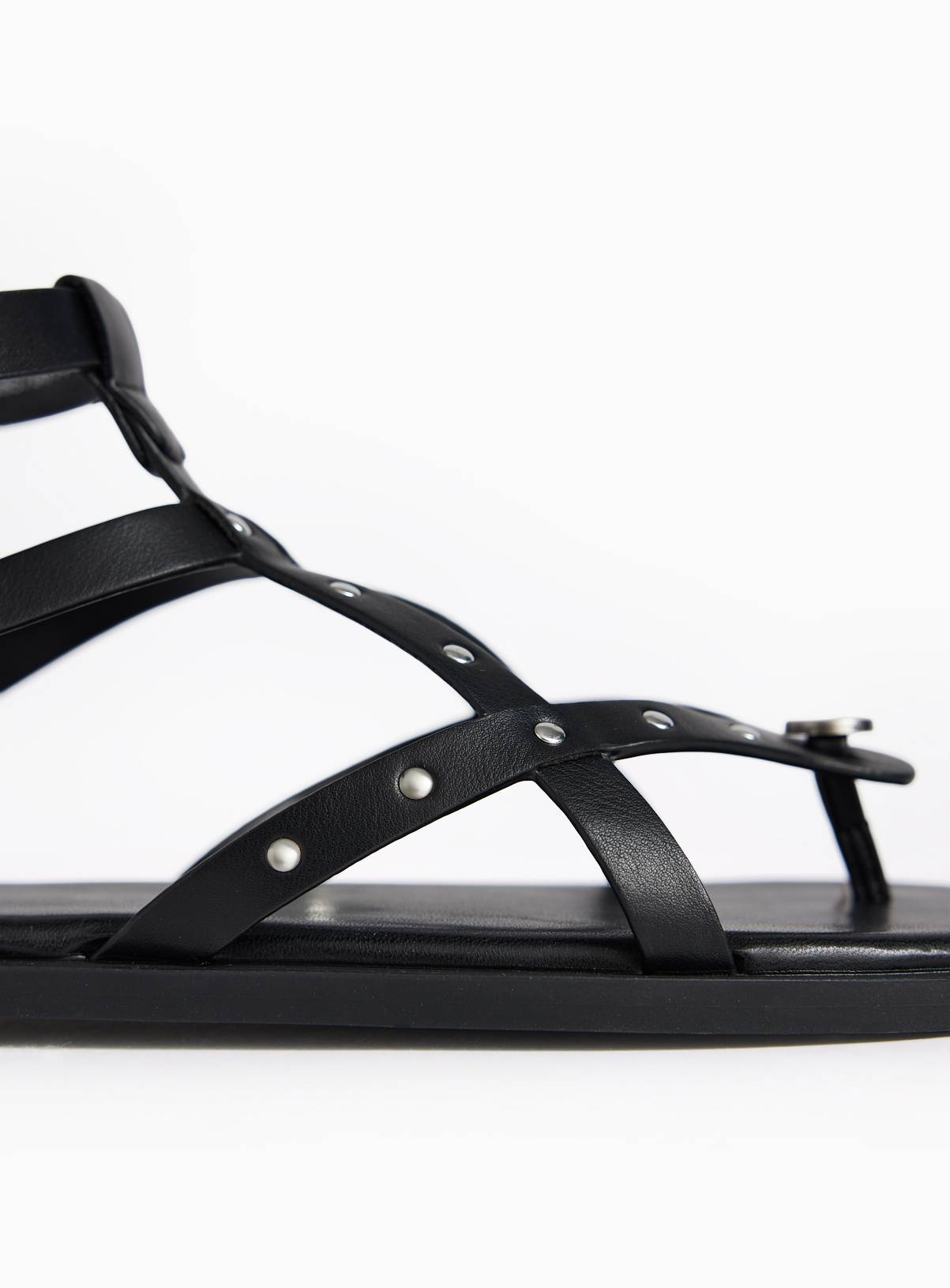 Black Studded Gladiator Sandals 3 - Image 4