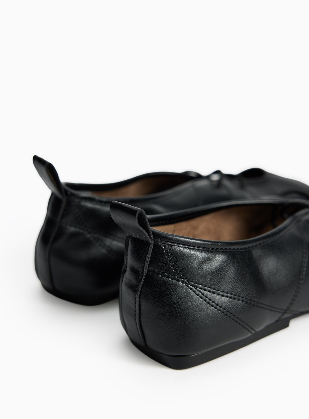 Black Sporty Style Laced Ballerina Shoes 6 - Image 3 thumbnail