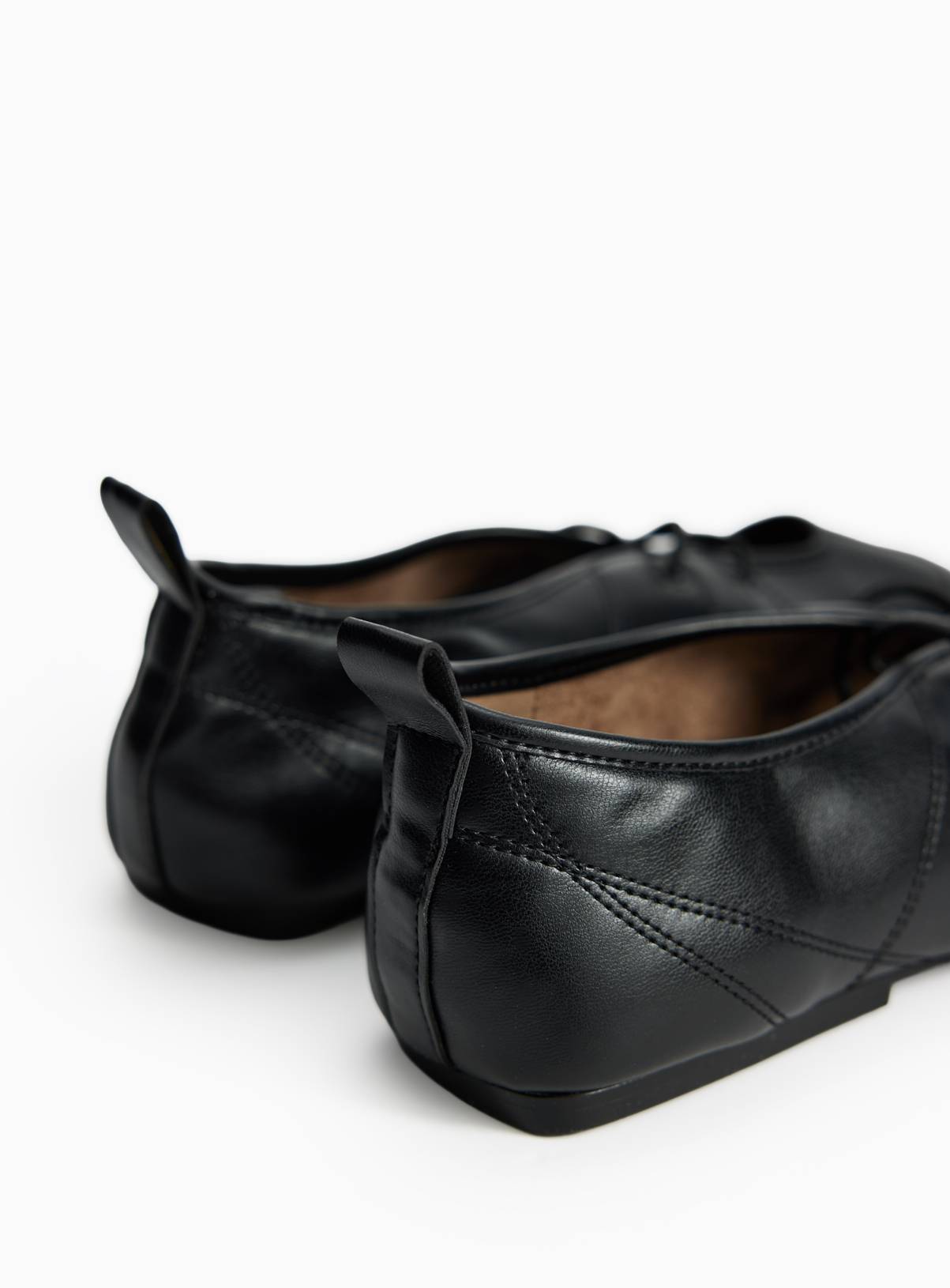Black Sporty Style Laced Ballerina Shoes 6 - Image 3