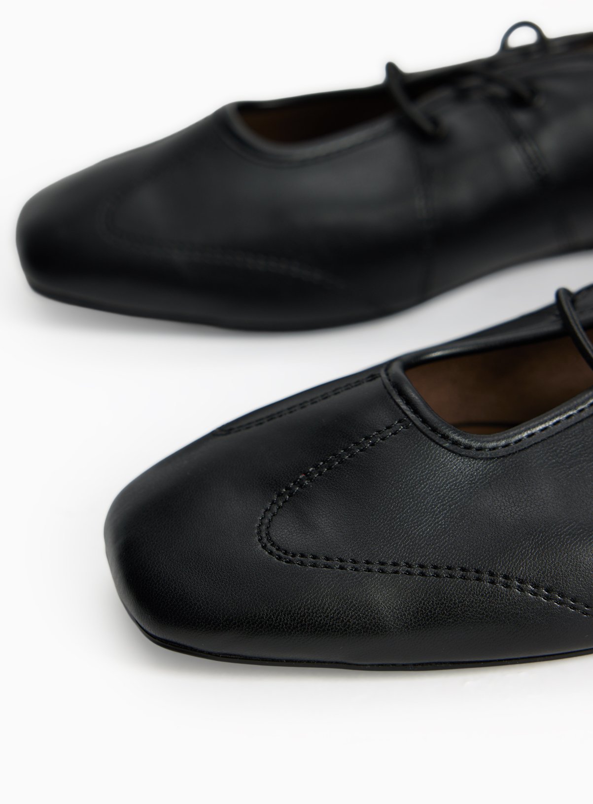 Black Sporty Style Laced Ballerina Shoes 6 - Image 4 thumbnail