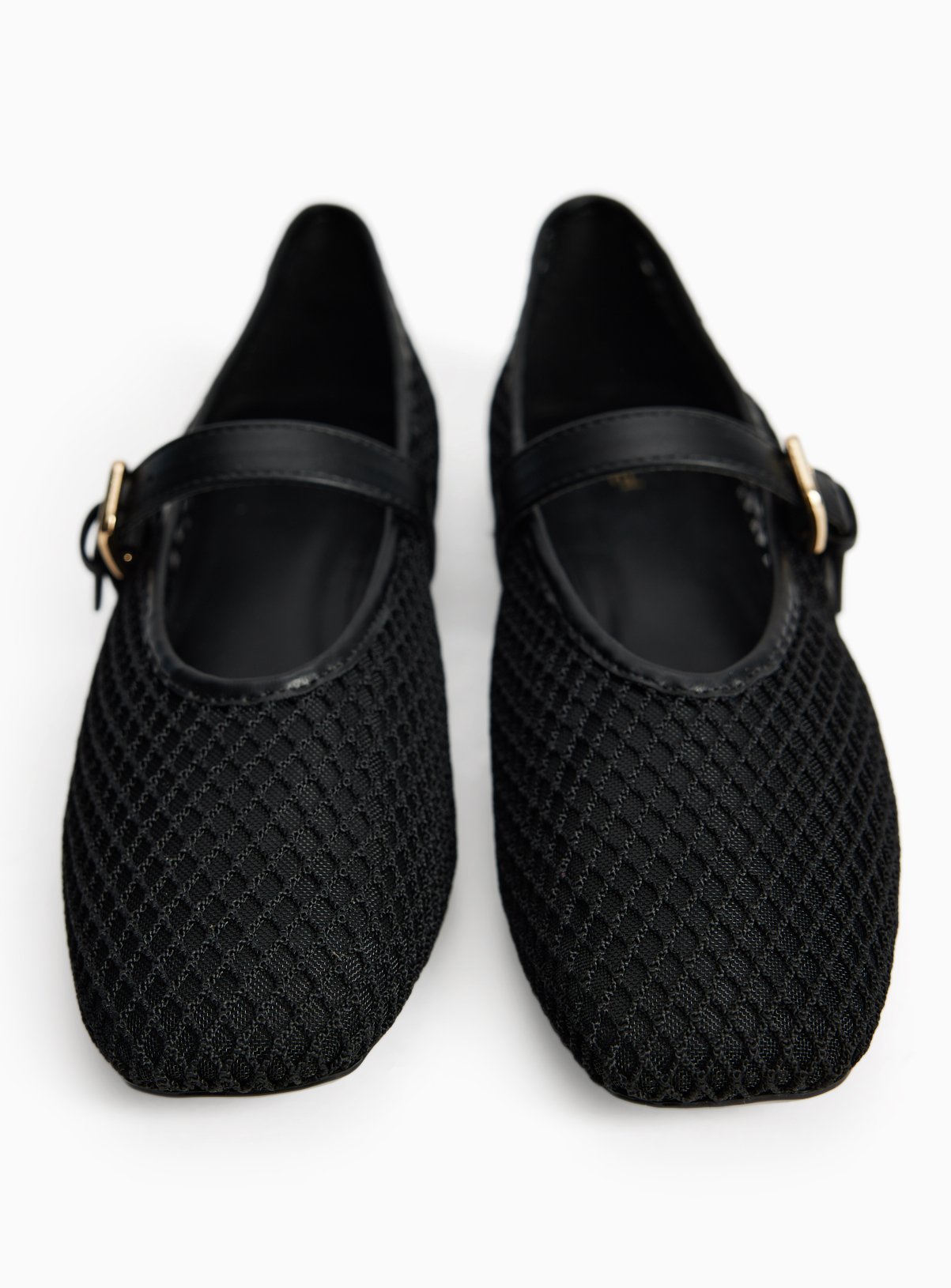 Black Mesh Ballerina Shoes 6 - Image 1 thumbnail
