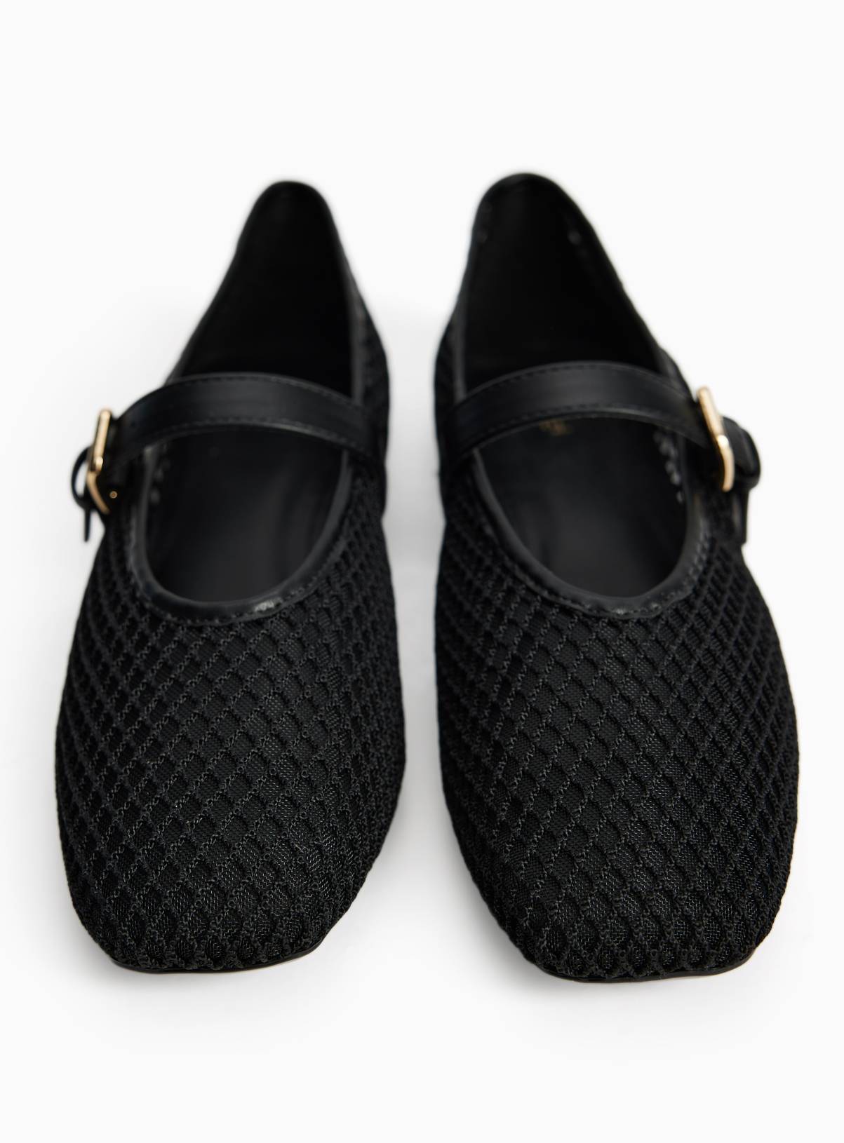Black Mesh Ballerina Shoes 6 - Image 1