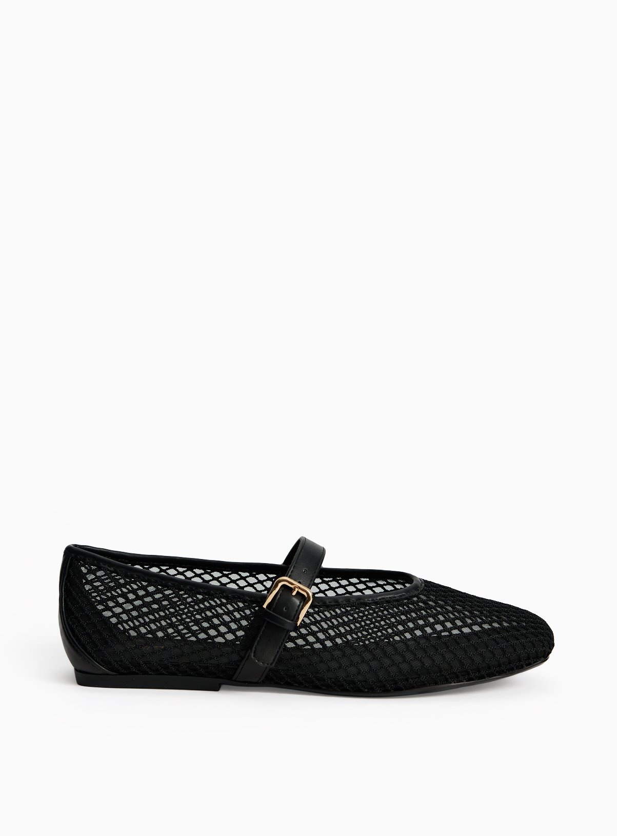 Black Mesh Ballerina Shoes 6 - Image 2 thumbnail