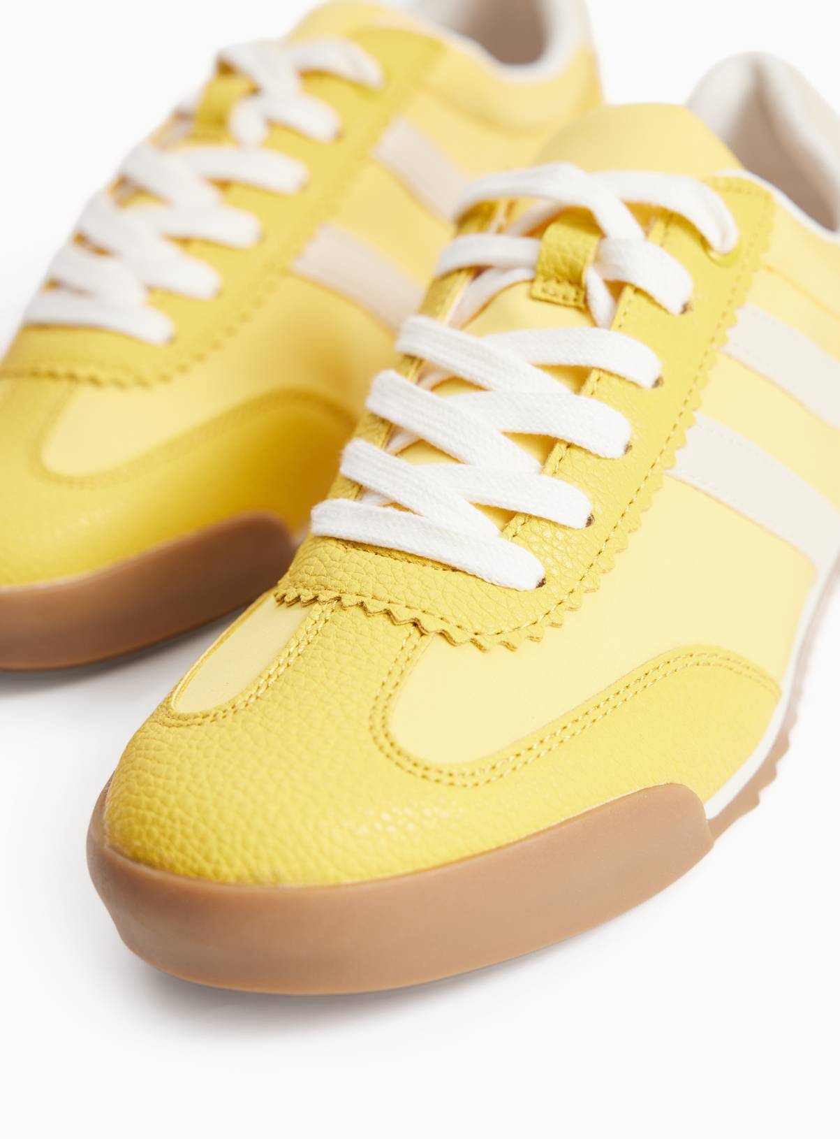 Yellow Retro Style Trainers 7 - Image 3
