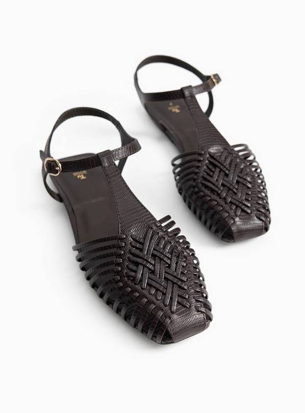 Brown Caged Snake Sandals 5