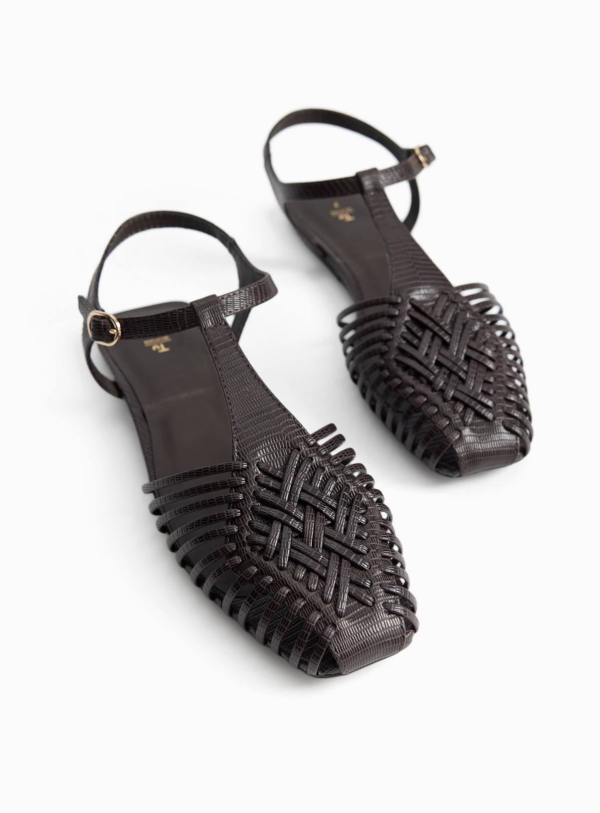 Brown Caged Snake Sandals 5 - Image 1