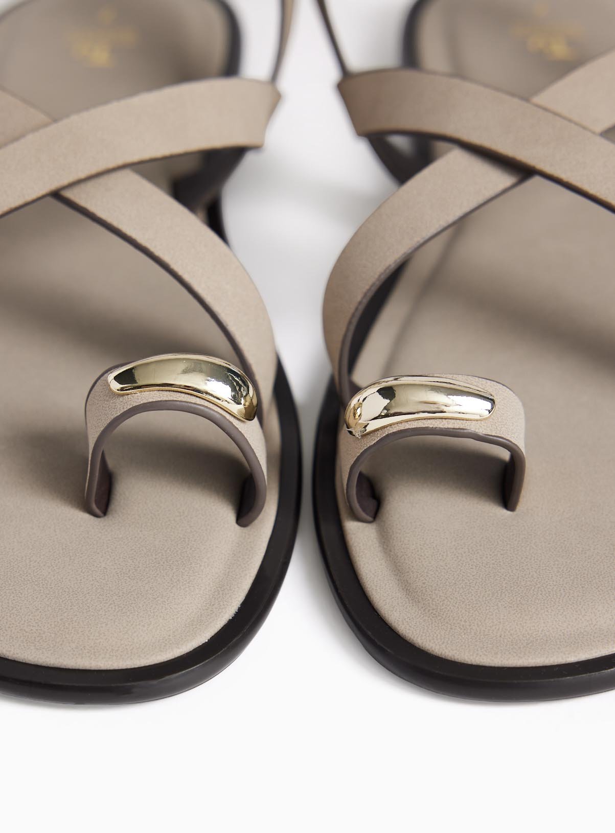 Neutral Toe Ring Detail Strappy Sandals 7 - Image 2 thumbnail