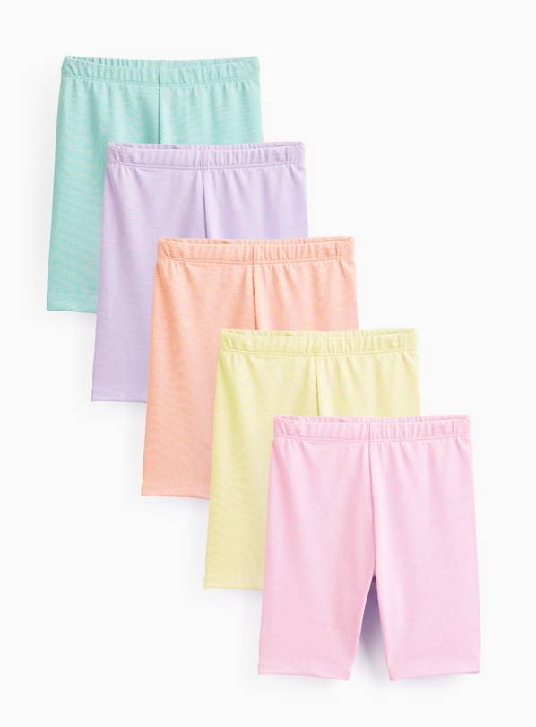 Pastel Colours Cycle Shorts 5 Pack 5-6 years