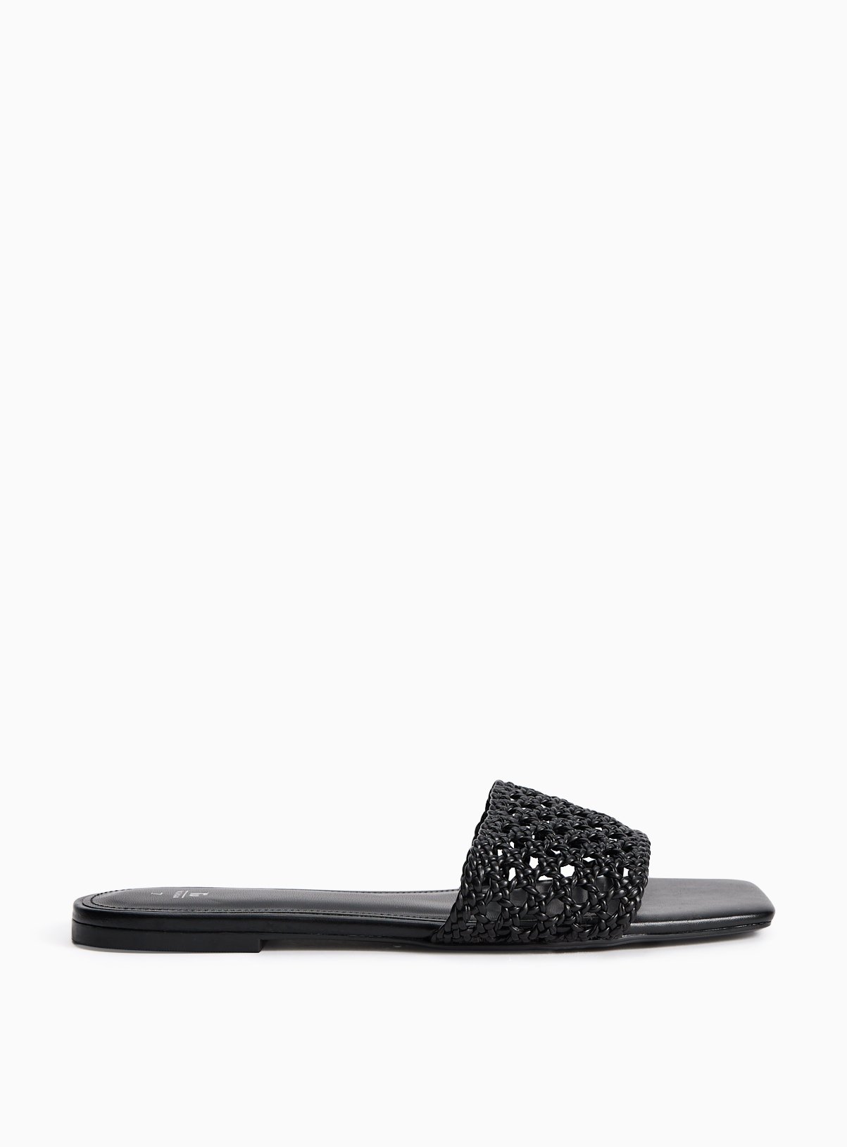 Black Lattice Detail Mule Sandals 6 - Image 3 thumbnail