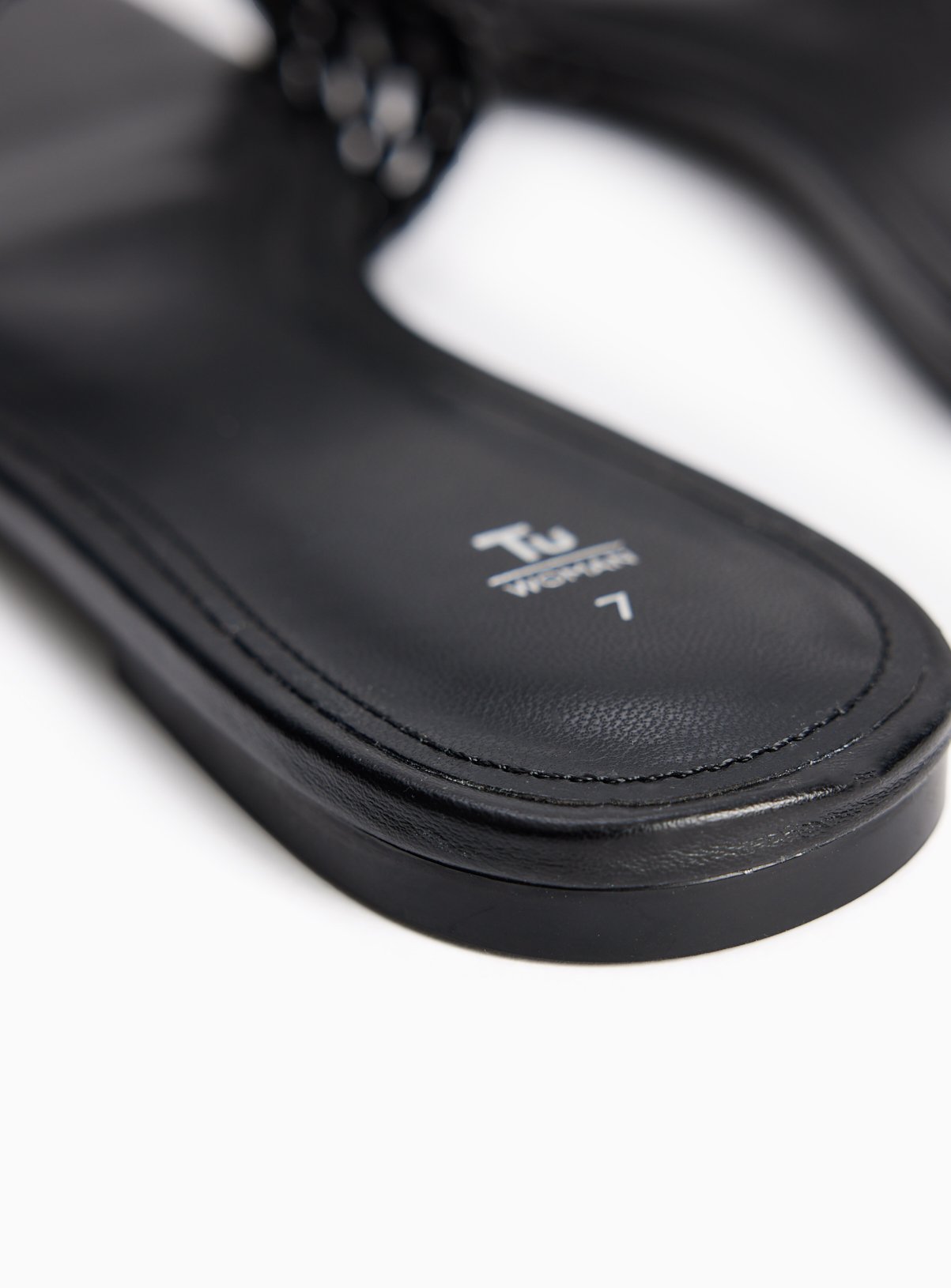 Black Lattice Detail Mule Sandals 6 - Image 4 thumbnail