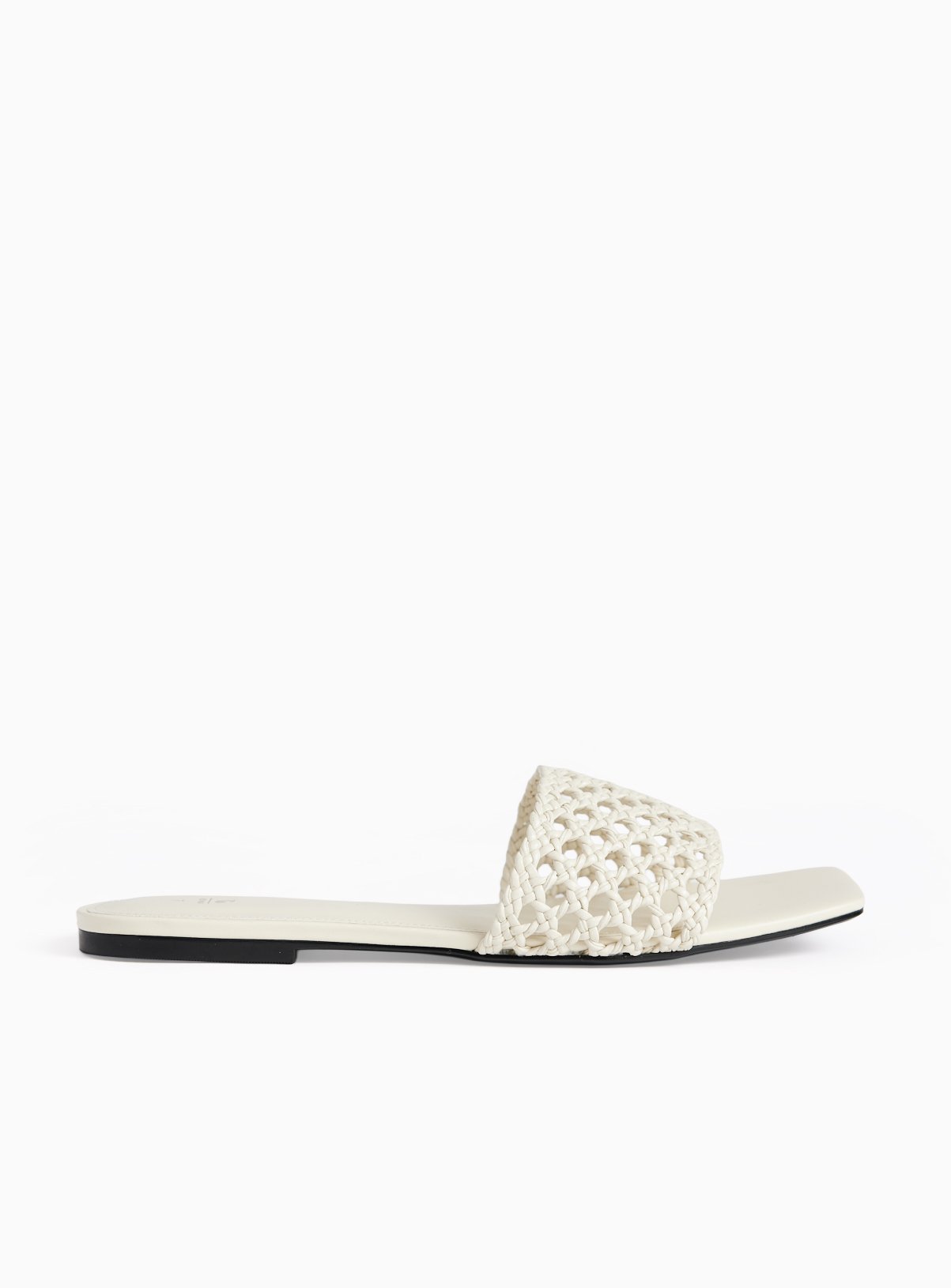 Cream Lattice Detail Mule Sandals 8 - Image 2 thumbnail
