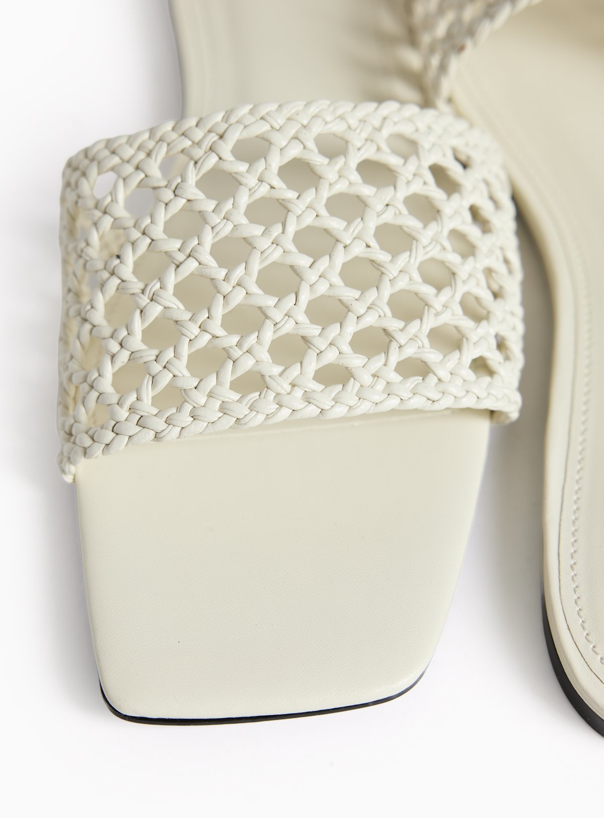 Cream Lattice Detail Mule Sandals 8 - Image 3 thumbnail
