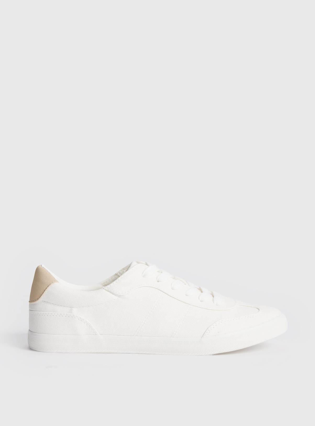 White Canvas Trainers 3 - Image 1