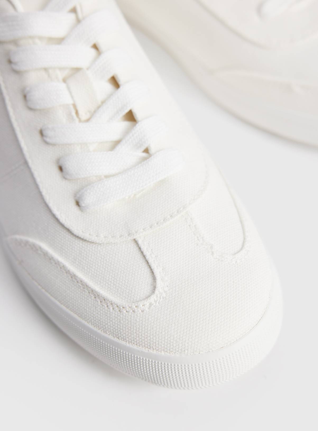White Canvas Trainers 3 - Image 3