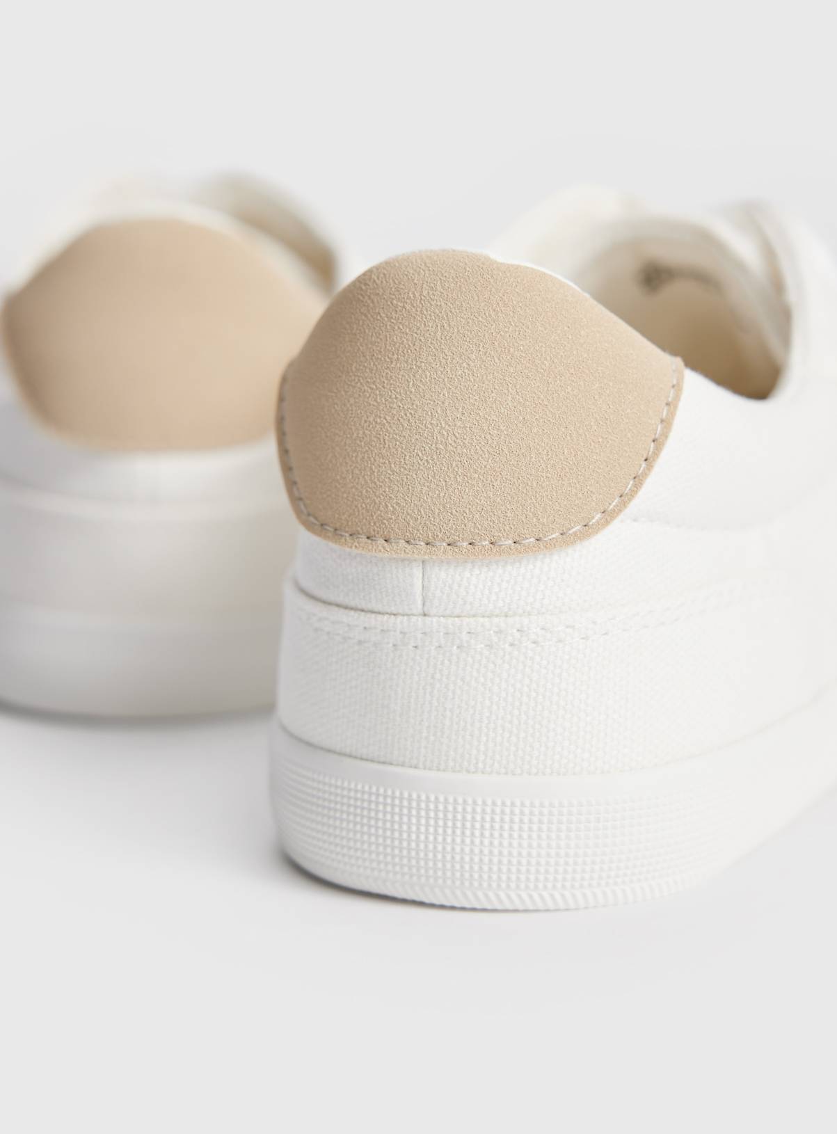 White Canvas Trainers 3 - Image 4