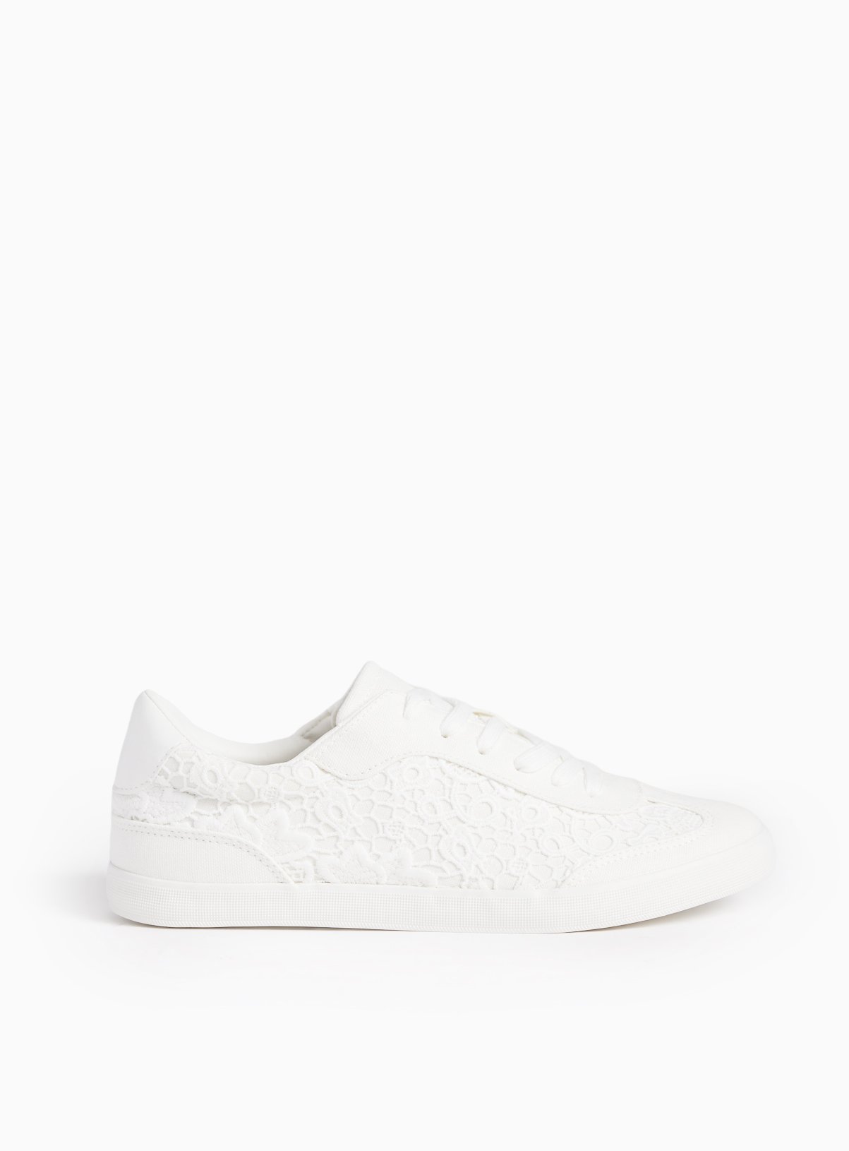 Cream Floral Lace Detail Trainers 8 - Image 2 thumbnail