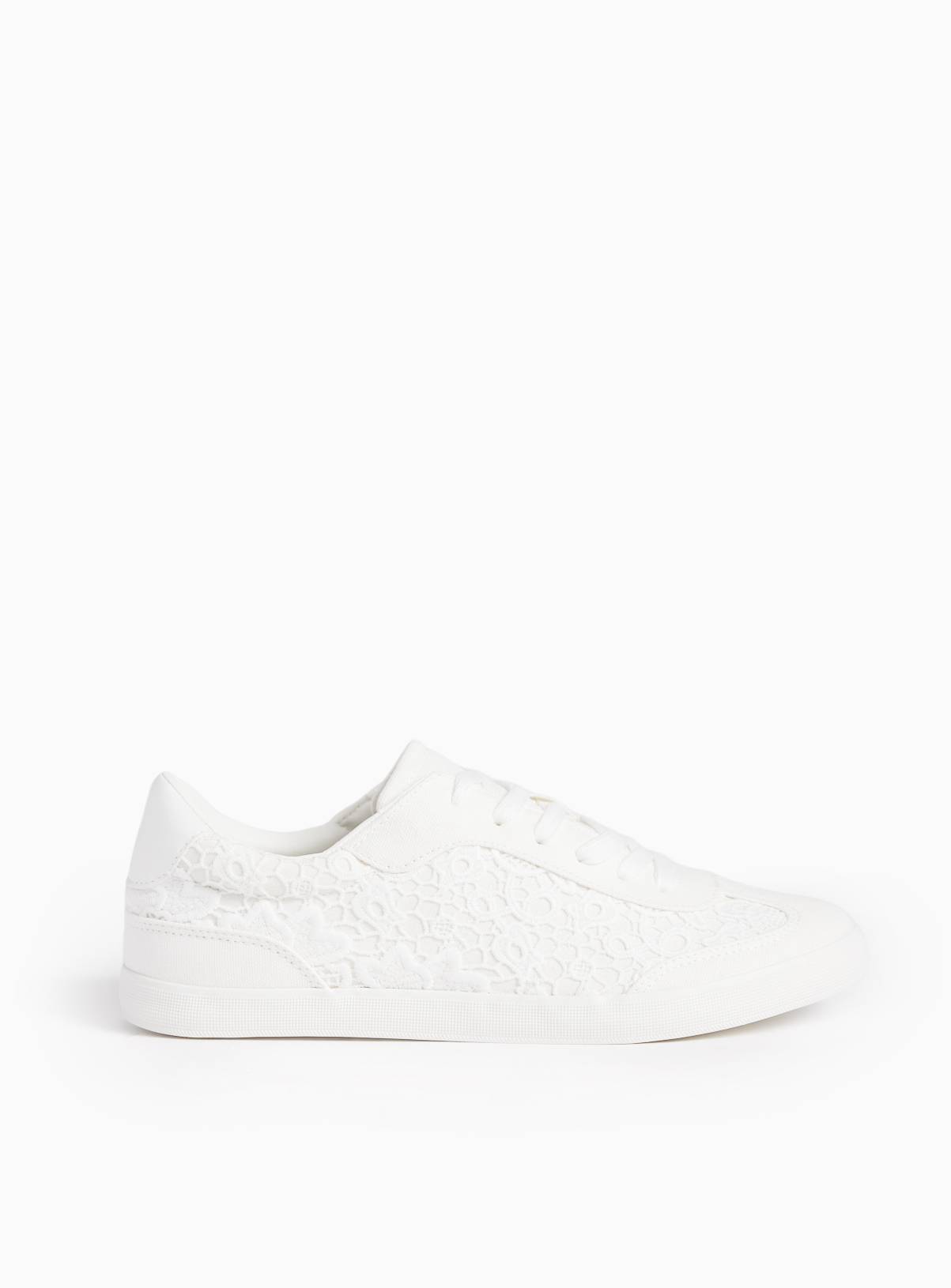 Cream Floral Lace Detail Trainers 8 - Image 2