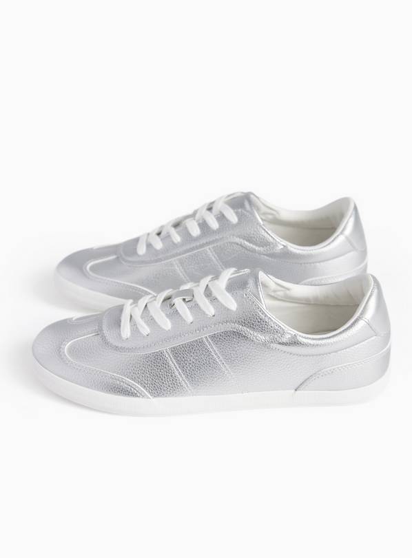 Silver Metallic Vulc Trainers 5