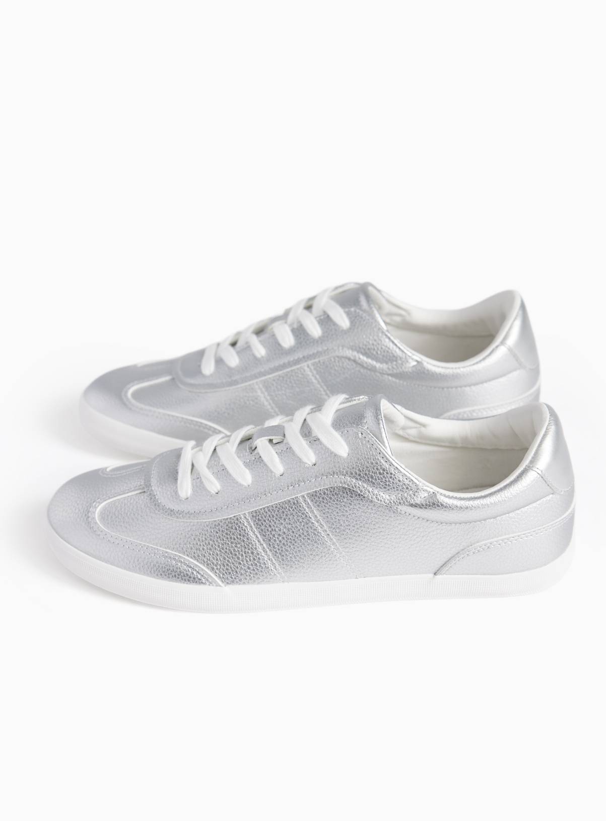 Silver Metallic Trainers 3 - Image 1