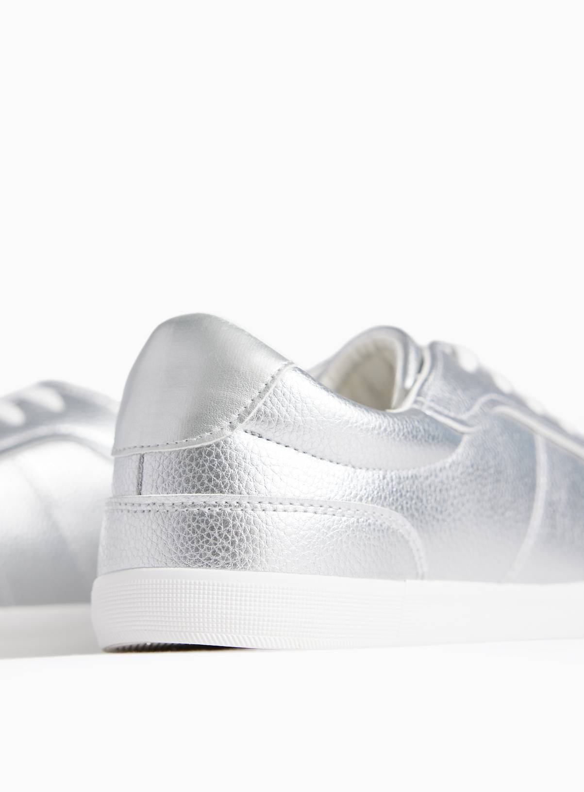 Silver Metallic Trainers 3 - Image 3