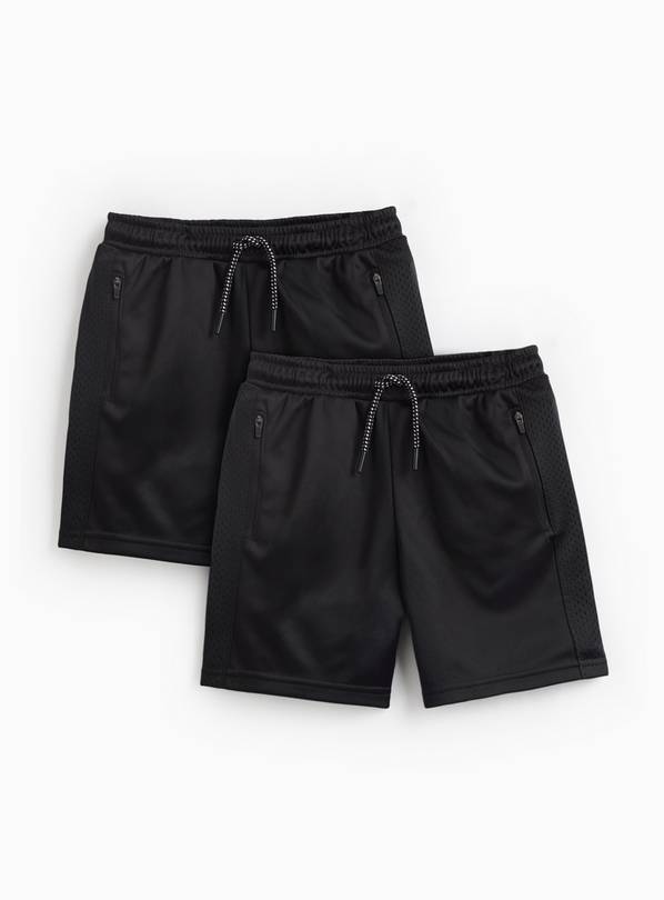 Black Football Shorts 2 Pack 9 years