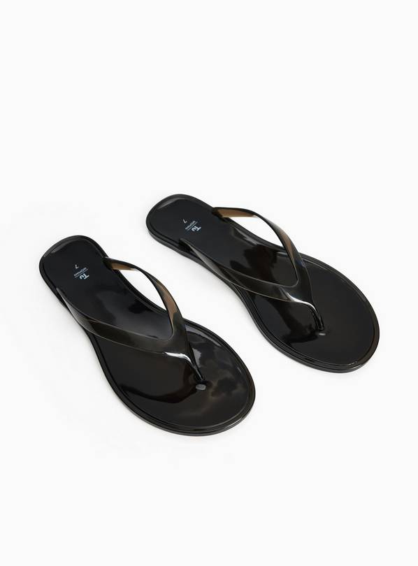Black Jelly Flip Flops. 7