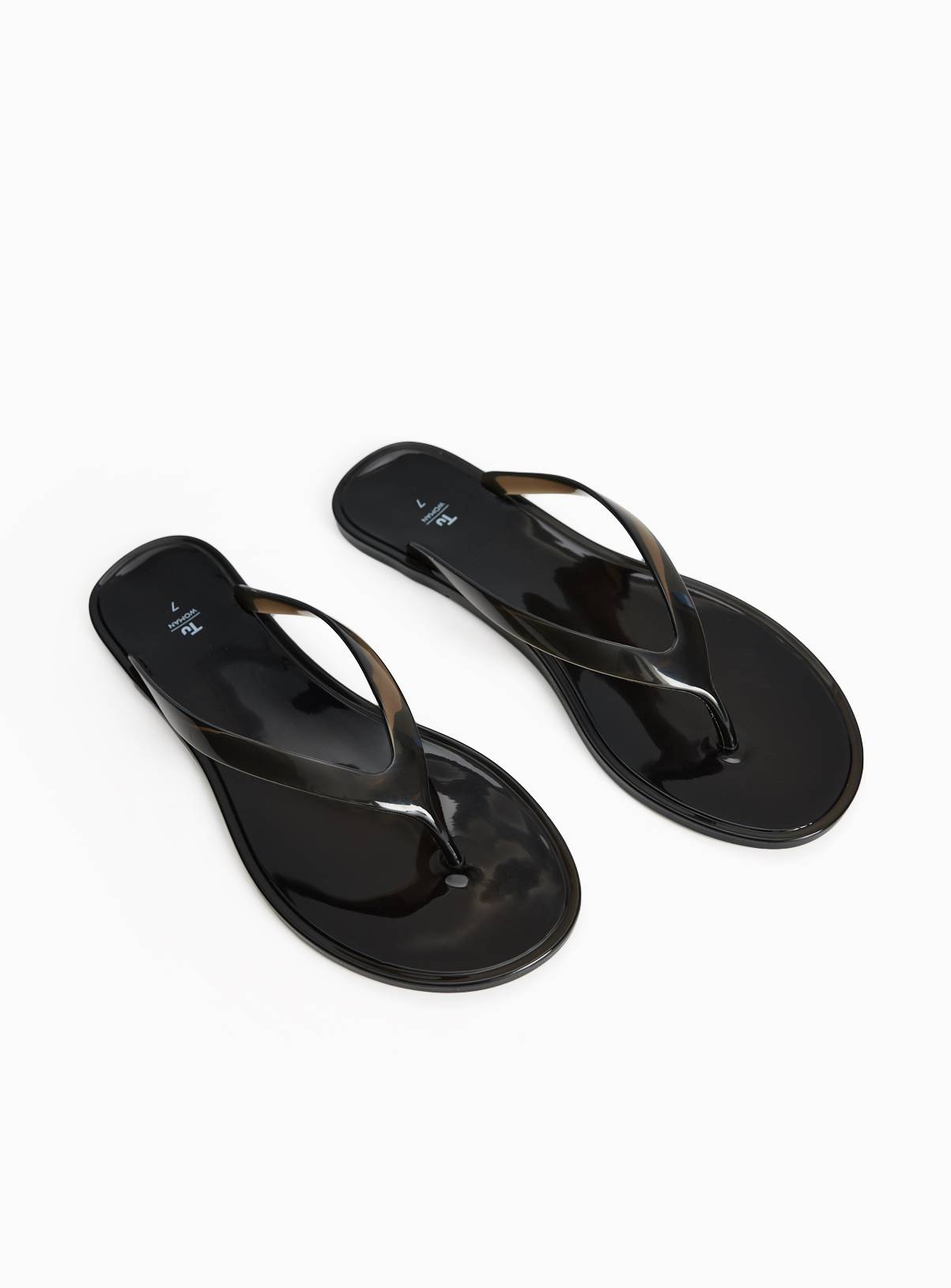 Black Jelly Flip Flops 6 - Image 1
