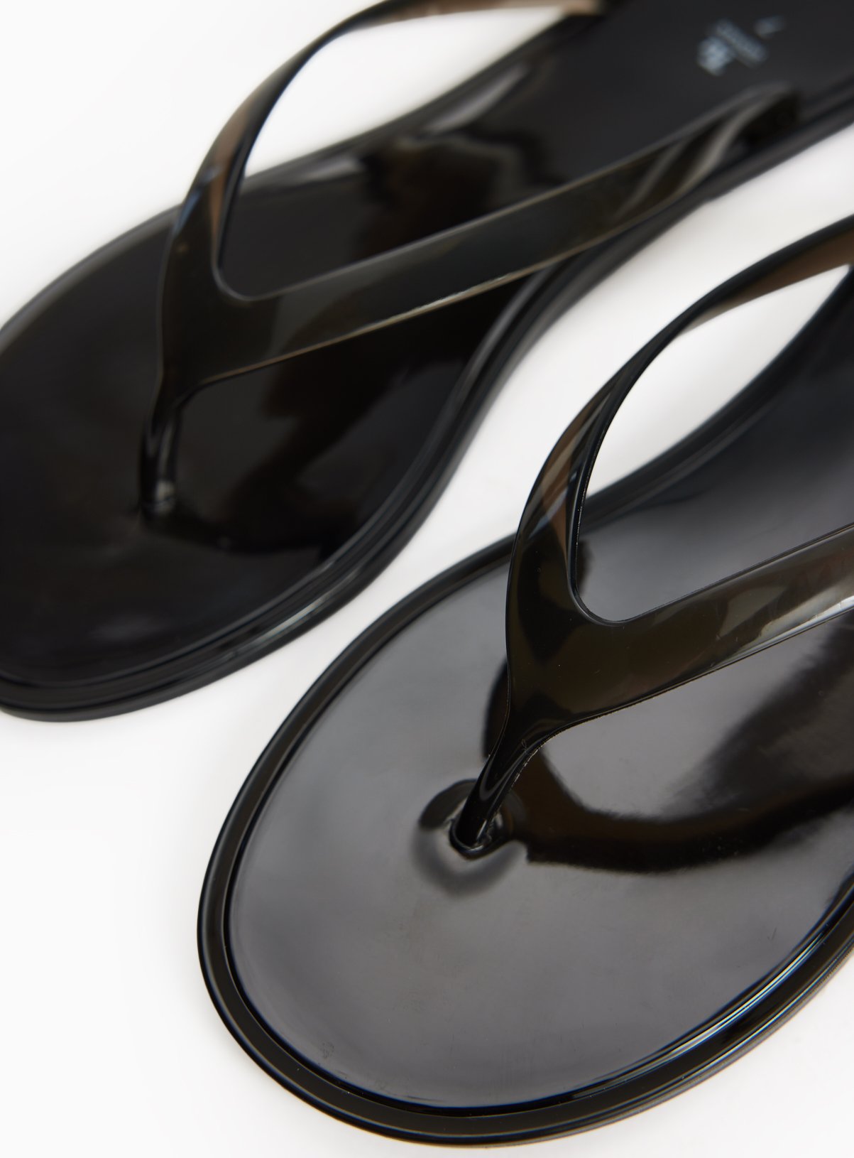 Black Jelly Flip Flops 6 - Image 3 thumbnail