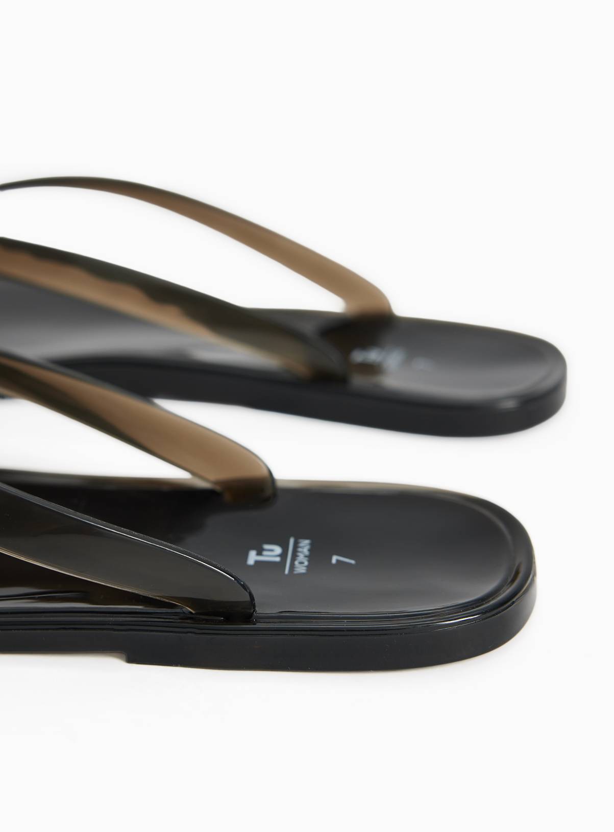 Black Jelly Flip Flops 6 - Image 4