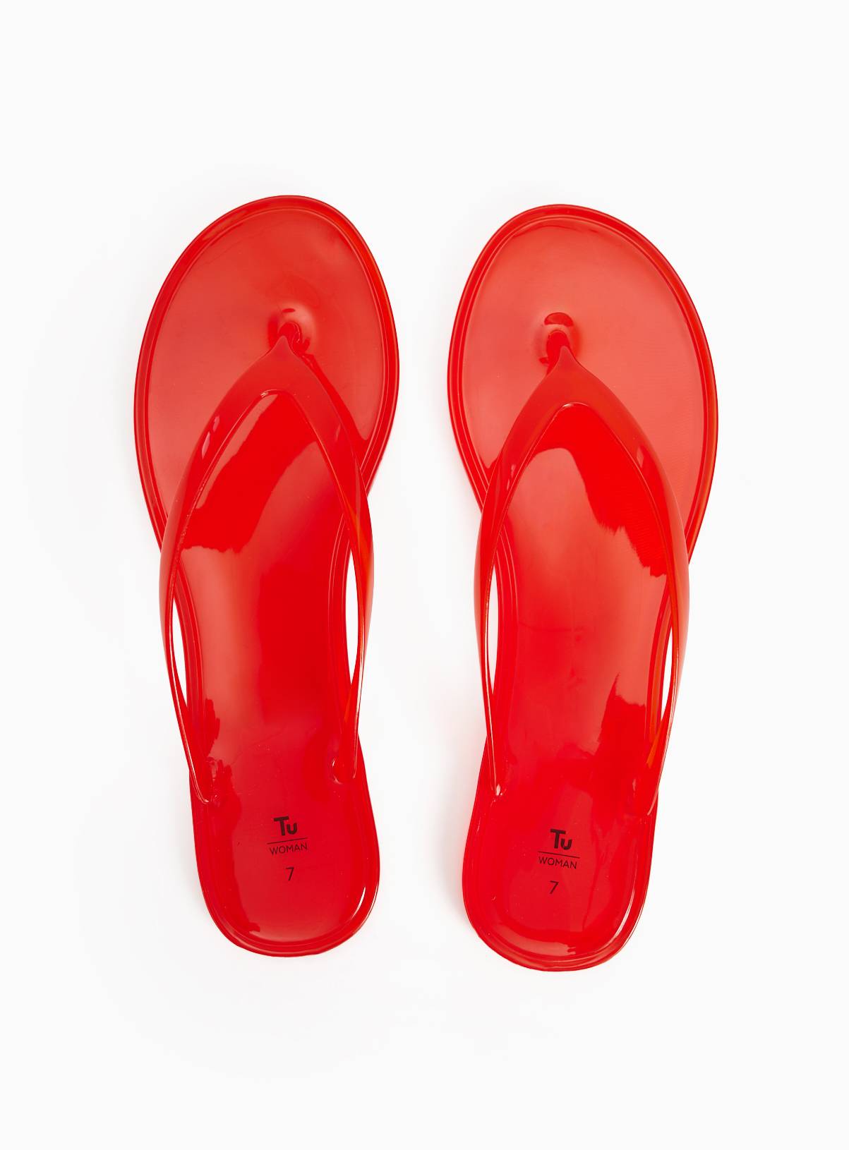 Red Jelly Flip Flops 8 - Image 1