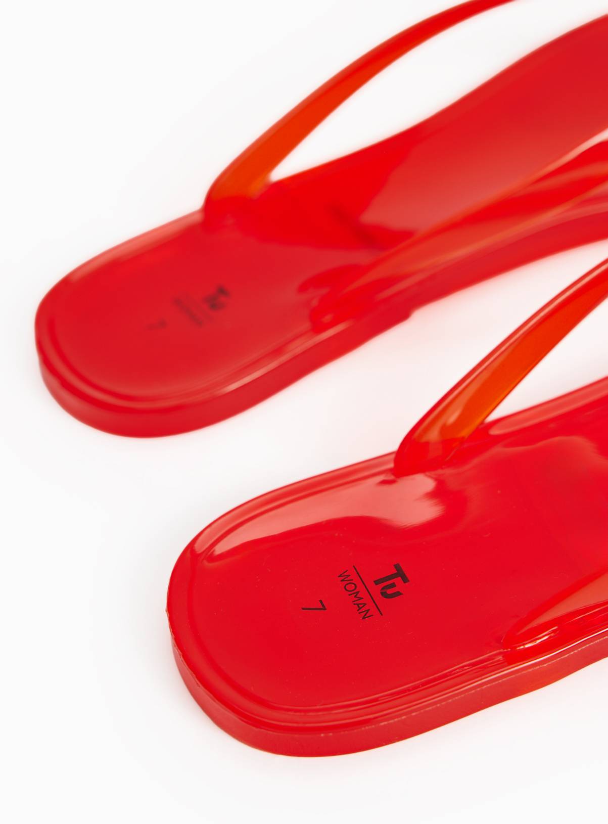 Red Jelly Flip Flops 8 - Image 4