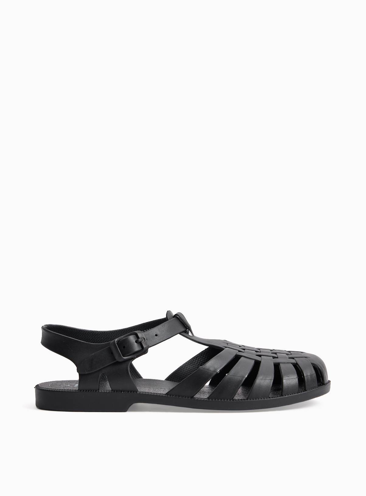 Black Jelly Fisherman Style Sandals 7 - Image 1
