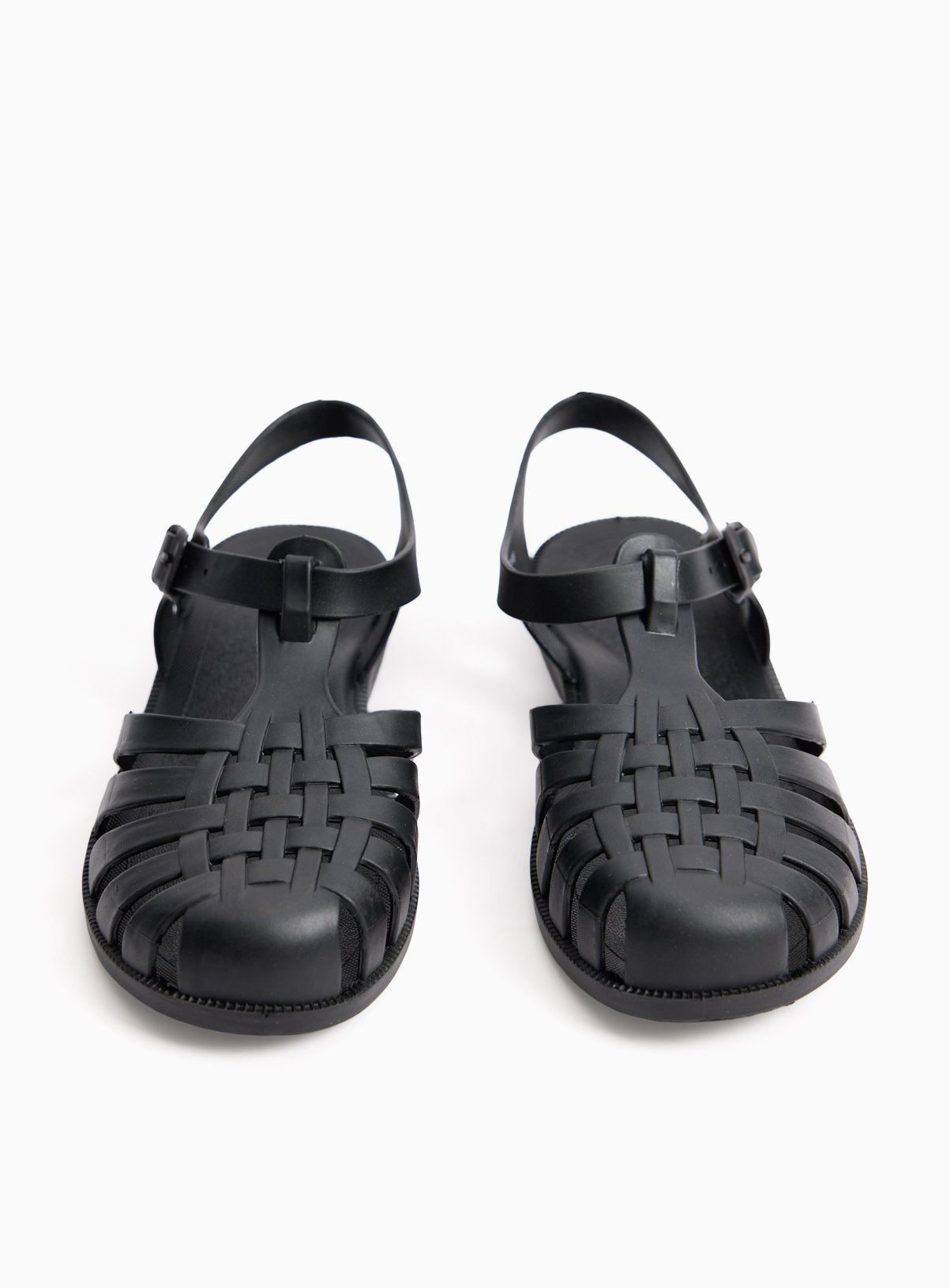 Black Jelly Fisherman Style Sandals 7 - Image 2 thumbnail