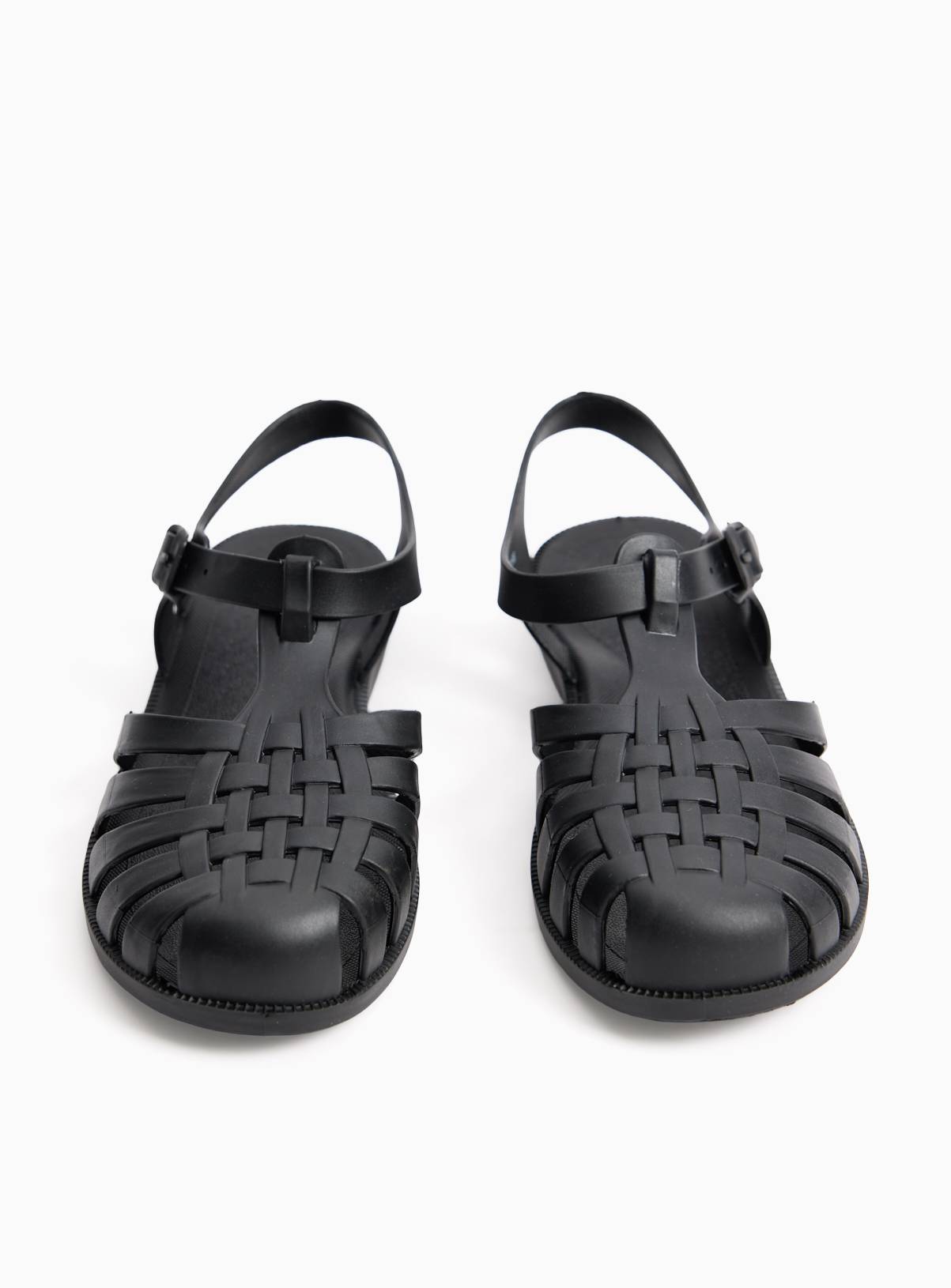 Black Jelly Fisherman Style Sandals 7 - Image 2