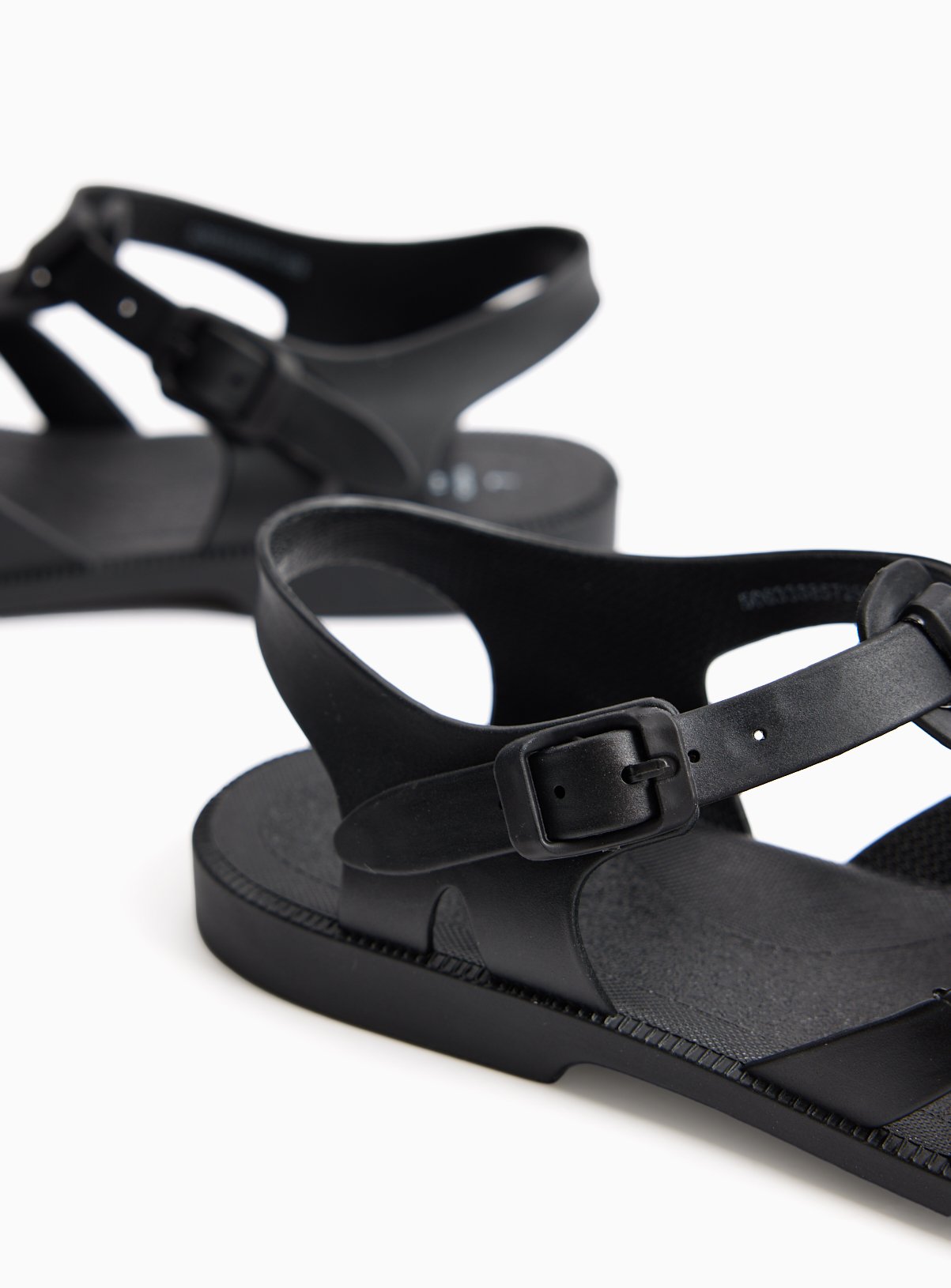 Black Jelly Fisherman Style Sandals 7 - Image 4 thumbnail