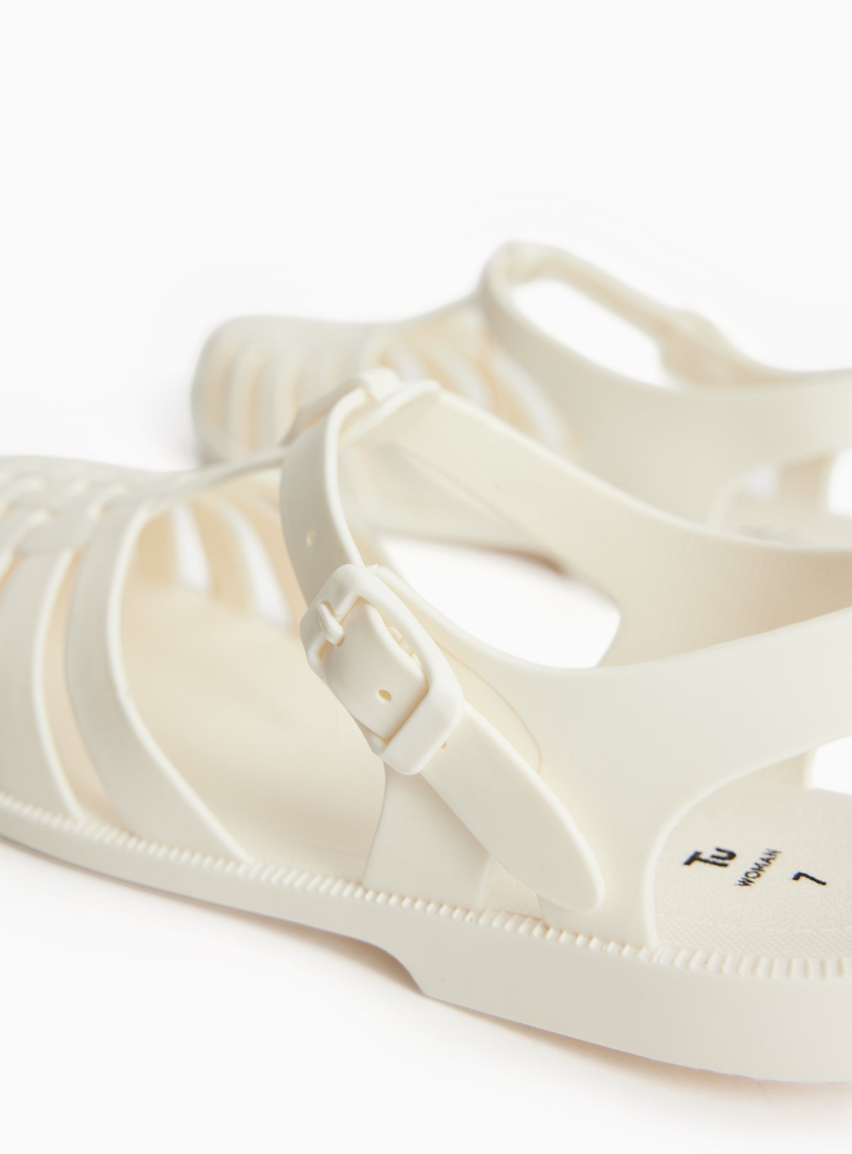 Cream Jelly Fisherman Style Sandals 5 - Image 4 thumbnail