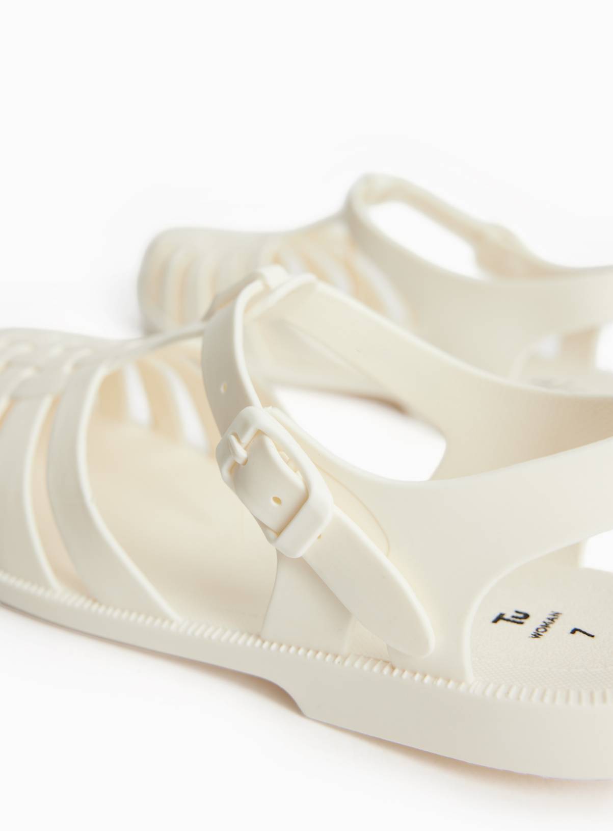 Cream Jelly Fisherman Style Sandals 5 - Image 4