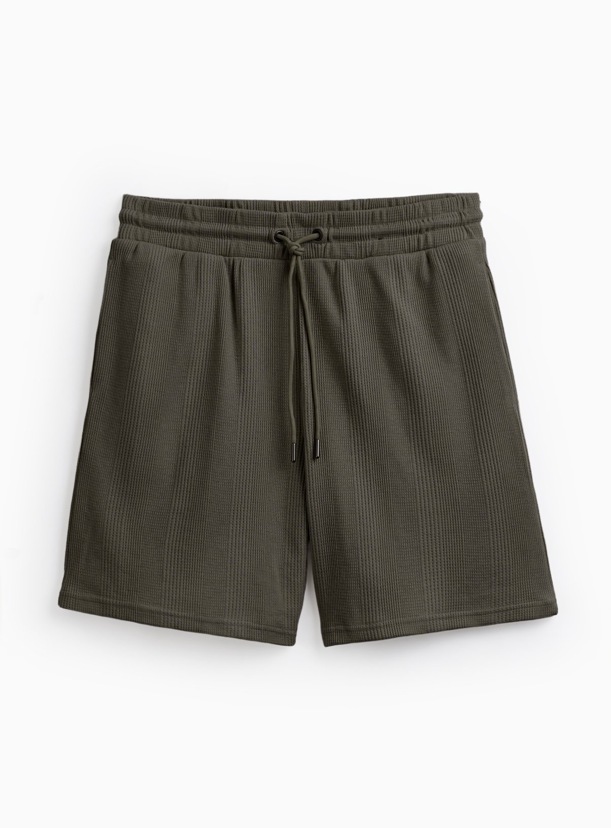 Khaki Textured Co-ord Shorts L - Image 3 thumbnail