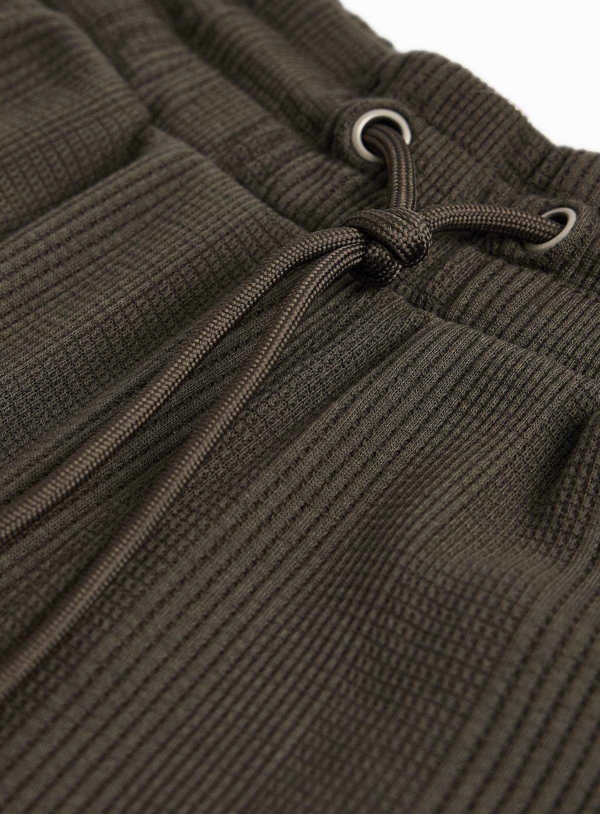 Khaki Textured Co-ord Shorts L - Image 4