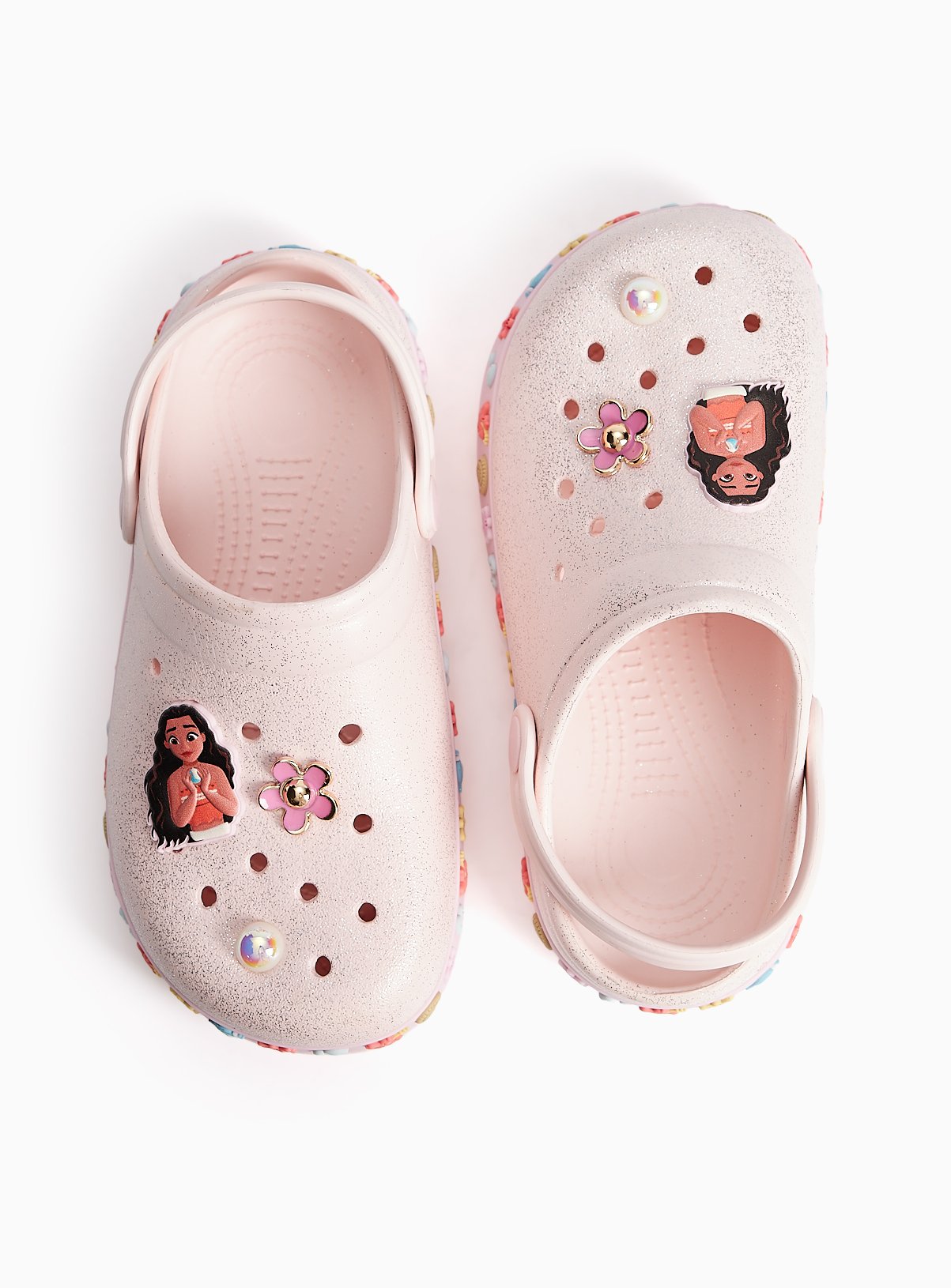 Pink Disney Moana Detail Ankle Strap Clogs 10-11 Infant - Image 3 thumbnail