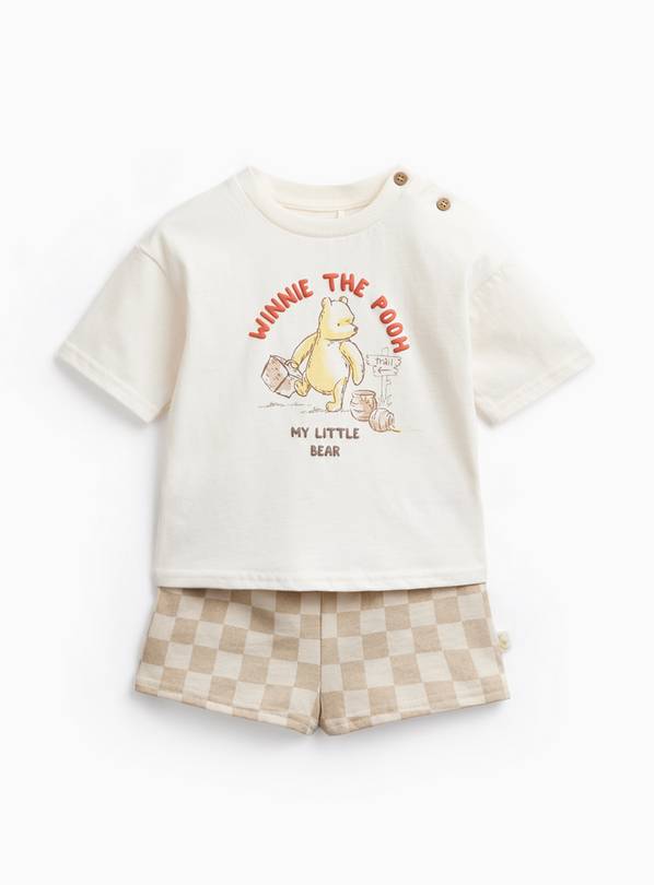 Cream Winnie The Pooh Print T-Shirt & Shorts Set 12-18 months
