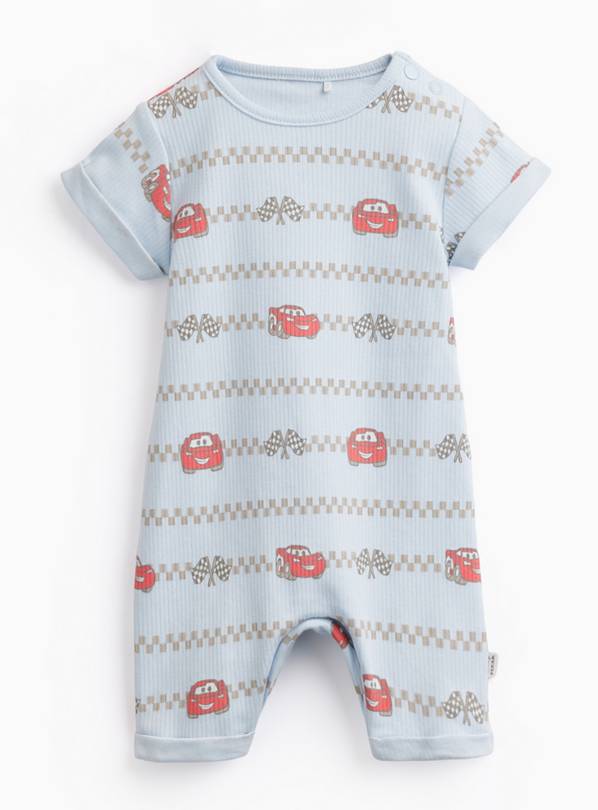 Blue Cars Lightning McQueen Print Romper 2-3 years