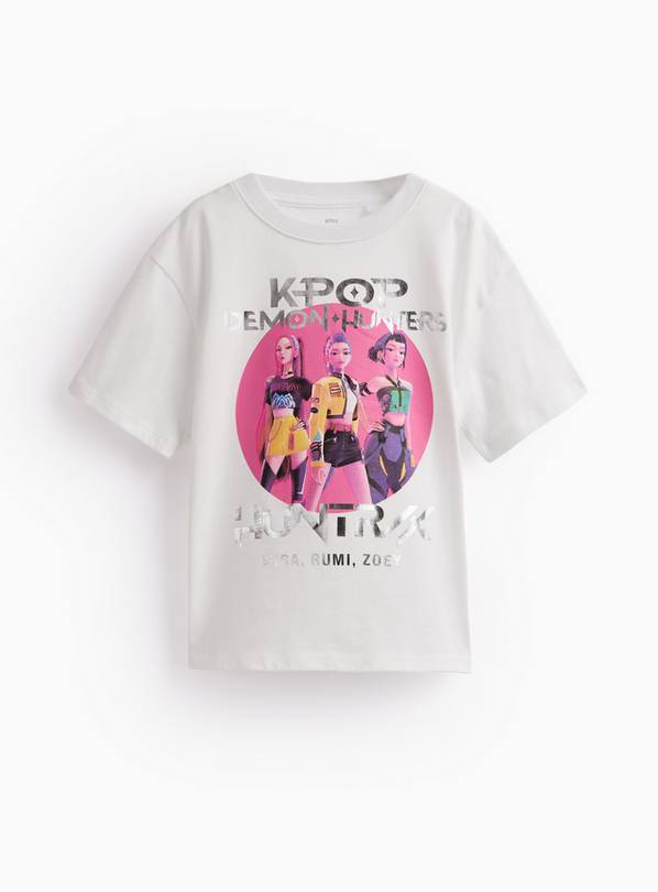 White KPop Demon Hunters Graphic T-Shirt 13 years
