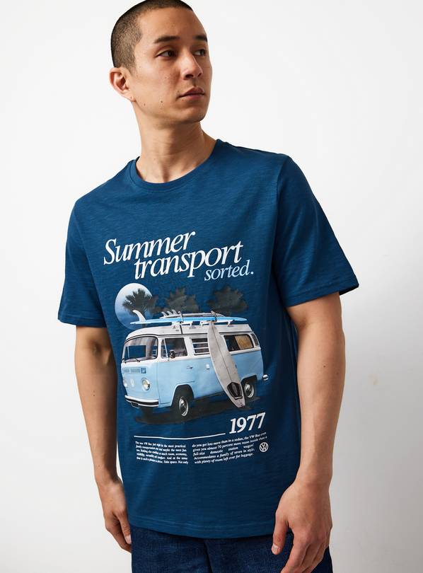 Navy Volkswagen Camper Graphic T-Shirt XL
