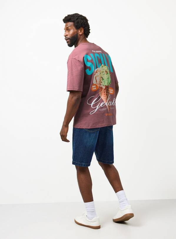 Sicily Ice Cream Graphic Print T-Shirt L