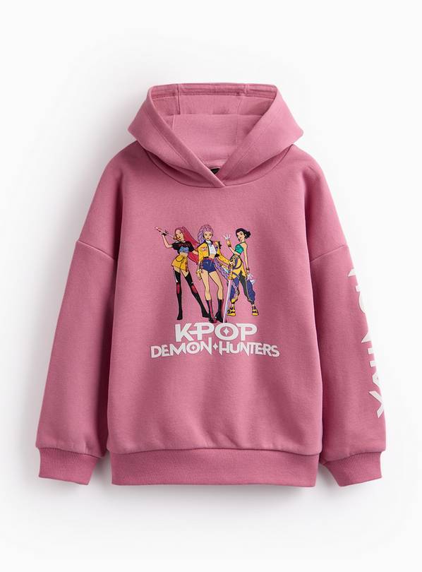 Pink KPop Demon Hunters Graphic Hoodie 11 years
