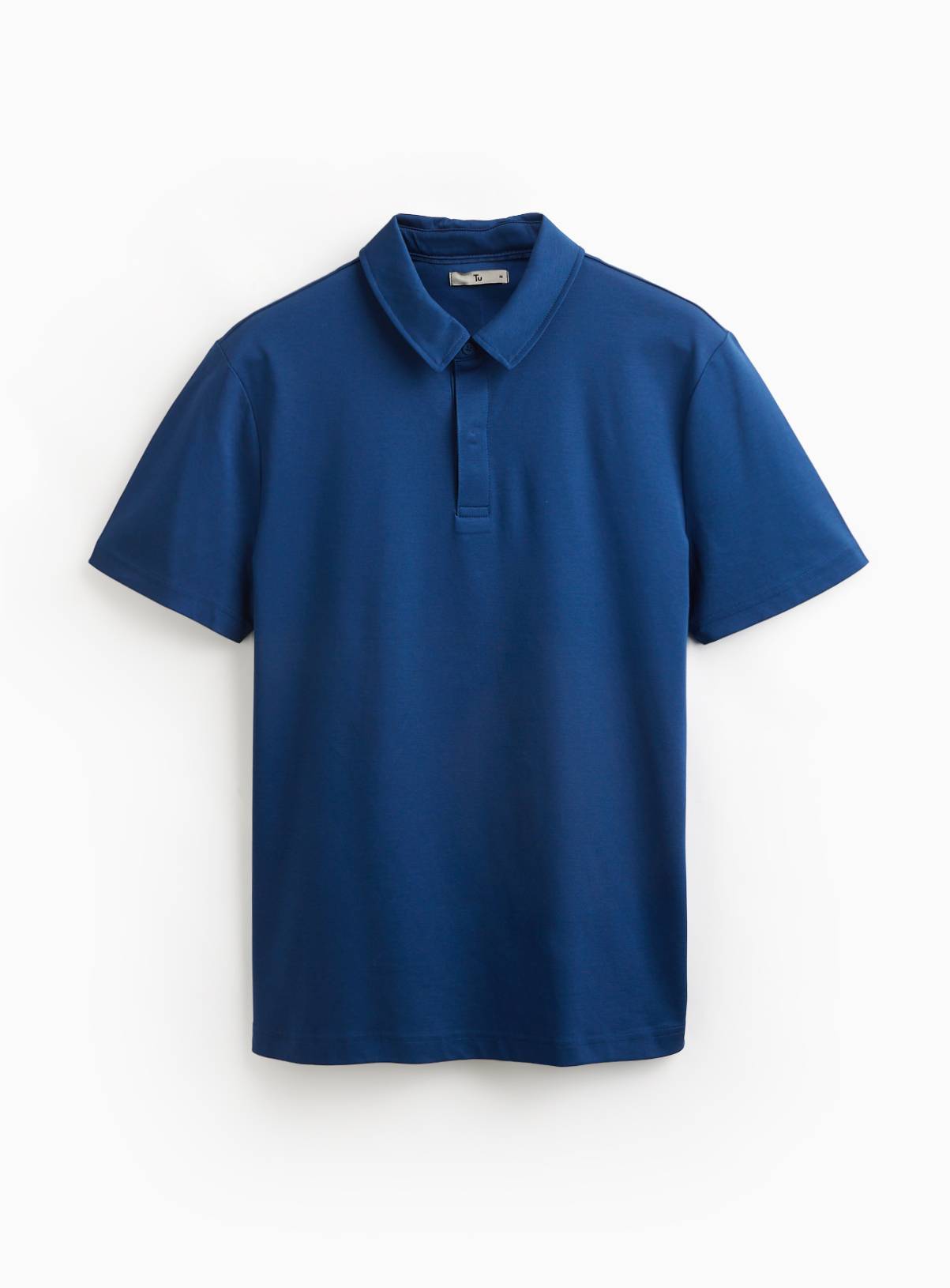 Blue Supima Cotton Polo Shirt M - Image 3