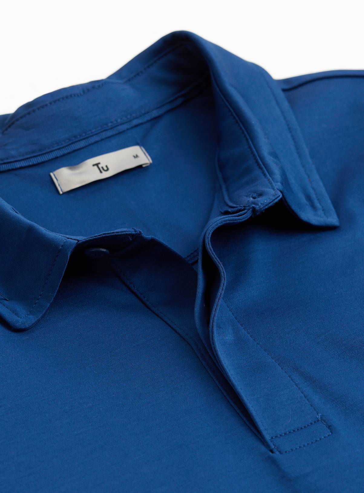 Blue Supima Cotton Polo Shirt M - Image 4