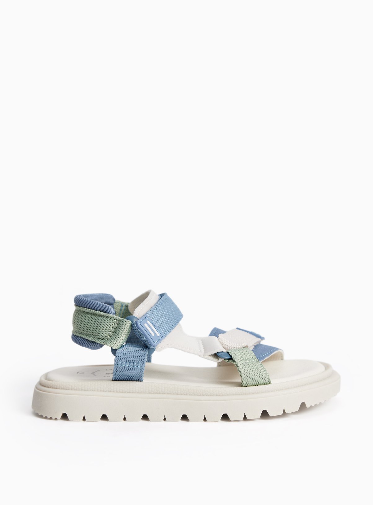 Green & Blue Strappy Sports Style Sandals 12 Infant - Image 2 thumbnail